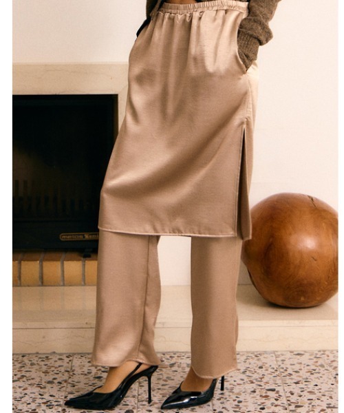 SATIN LAYERED PANTS（その他パンツ）｜Henon.（ヘノン）の