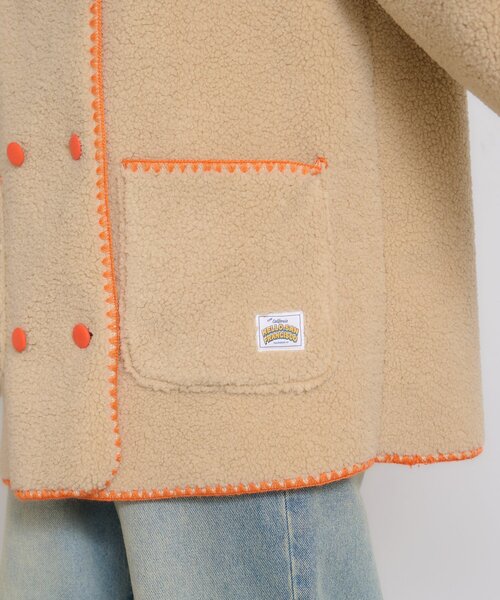 HELLO.SANFRANCISCO（ハローサンフランシスコ）の「【HELLO.SANFRANCISCO】ハマグリステッチボアジャケット（その他アウター・レディース・アイボリー/ホワイト/チャコールグレー・ONE SIZE）」の10枚目の写真