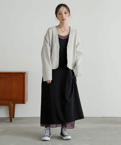 n'OrLABEL（ノアールレーベル）の「『あったか裏起毛レースペチワンピース』（ワンピース・レディース・ブラウン/ブラック/アイボリー・1/2）」の11枚目の写真