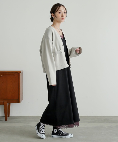 n'OrLABEL（ノアールレーベル）の「『あったか裏起毛レースペチワンピース』（ワンピース・レディース・ブラウン/ブラック/アイボリー・1/2）」の12枚目の写真