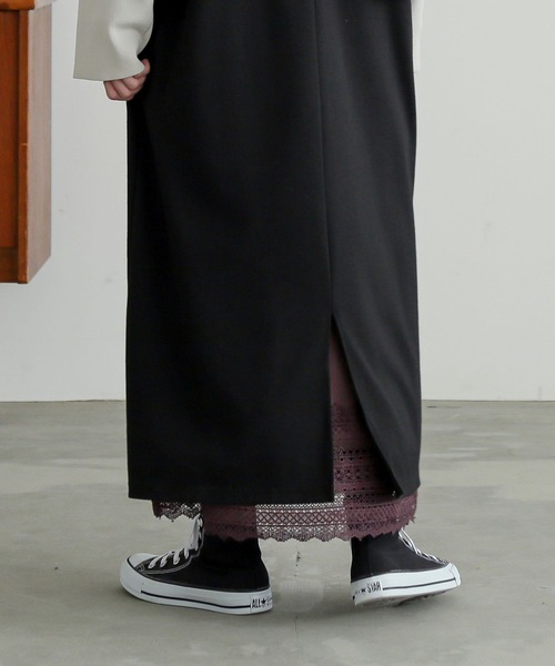 n'OrLABEL（ノアールレーベル）の「『あったか裏起毛レースペチワンピース』（ワンピース・レディース・ブラウン/ブラック/アイボリー・1/2）」の10枚目の写真