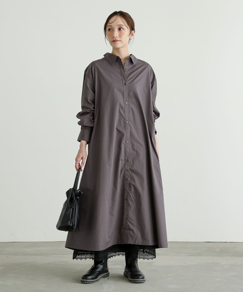 n'OrLABEL（ノアールレーベル）の「『あったか裏起毛レースペチワンピース』（ワンピース・レディース・ブラウン/ブラック/アイボリー・1/2）」の18枚目の写真