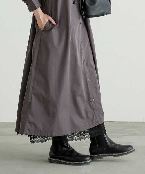 n'OrLABEL（ノアールレーベル）の「『あったか裏起毛レースペチワンピース』（ワンピース・レディース・ブラウン/ブラック/アイボリー・1/2）」の17枚目の写真