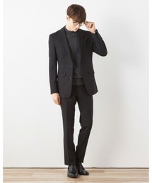 SUIT SELECT(�X�[�c�Z���N�g)�́y�������Ő􂦂�X�g���b�`�X�[�c�z�y����������p���c���グ�ώd�l�z�ySLIM TAPERED�z�y�N�ԁz2�t�V���O���e�[�p�[�h�p���c�X�[�c 0�^�b�N/�E�G�X�g�V���[�����O/�u4S�v(�X�[�c�Z�b�g)