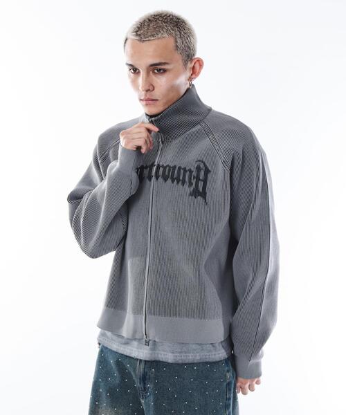 SHORT ROUND(ショートラウンド)の「SHORT ROUND/ショートグラフィックニットブルゾン(ニット/セーター・メンズ・ブラック/グレー・MEDIUM/LARGE)」の22枚目の写真