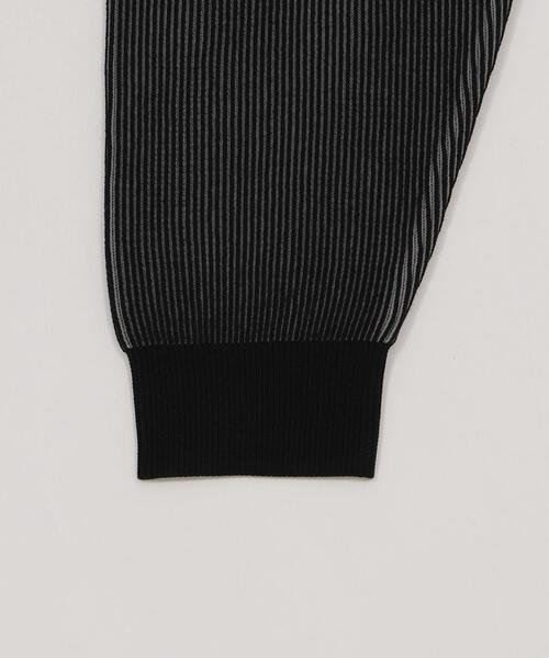 SHORT ROUND(ショートラウンド)の「SHORT ROUND/ショートグラフィックニットブルゾン(ニット/セーター・メンズ・ブラック/グレー・MEDIUM/LARGE)」の5枚目の写真