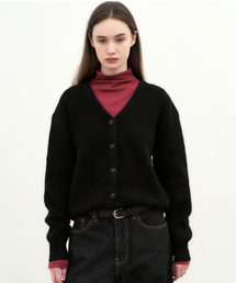 BOKASHI SWEATER CARDIGAN_BLACK