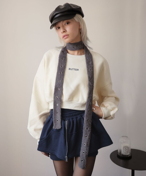 Ulysses(ユリシス)の「レイヤードスカート付きスウェットショートパンツ/スカパン(その他パンツ・レディース・グレー/ネイビー・F)」の20枚目の写真