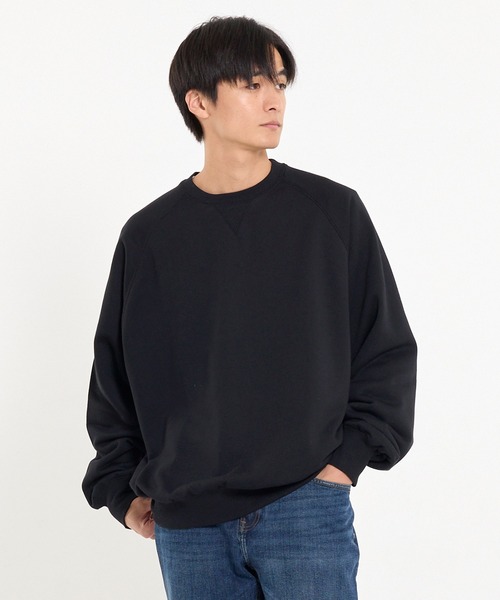 ヘビーウェイト裏毛ラグラントレーナー（スウェット）｜coca（coca