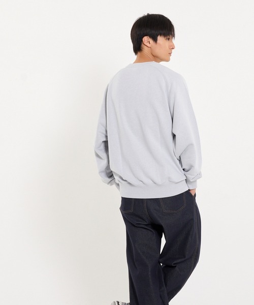 coca(coca)(コカ)の「ヘビーウェイト裏毛ラグラントレーナー(スウェット・メンズ・ブラック/ライトグレー・L/M/XL/S)」の5枚目の写真