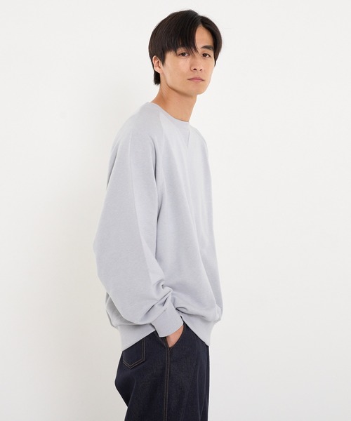 coca(coca)(コカ)の「ヘビーウェイト裏毛ラグラントレーナー(スウェット・メンズ・ブラック/ライトグレー・L/M/XL/S)」の6枚目の写真