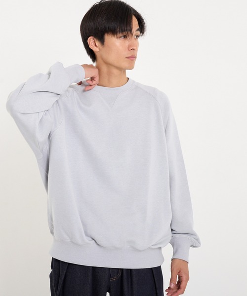 coca(coca)(コカ)の「ヘビーウェイト裏毛ラグラントレーナー(スウェット・メンズ・ブラック/ライトグレー・L/M/XL/S)」の7枚目の写真