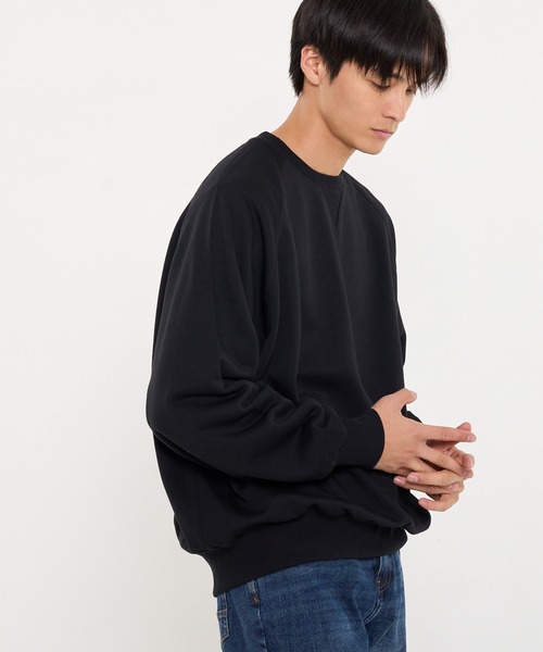 coca(coca)(コカ)の「ヘビーウェイト裏毛ラグラントレーナー(スウェット・メンズ・ブラック/ライトグレー・L/M/XL/S)」の10枚目の写真