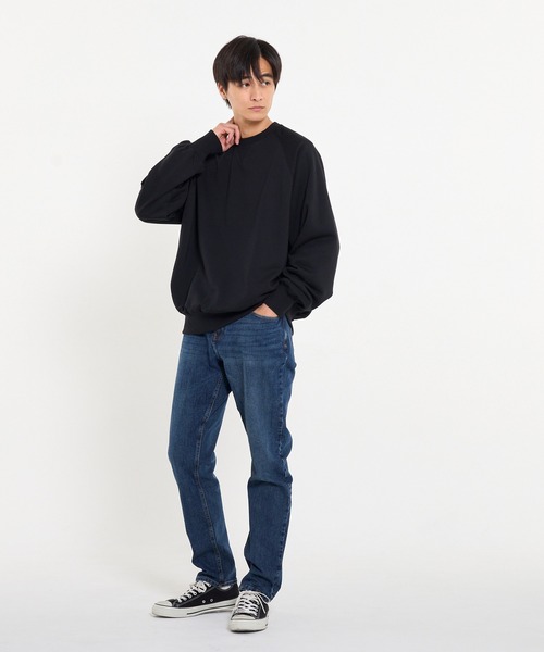 coca(coca)(コカ)の「ヘビーウェイト裏毛ラグラントレーナー(スウェット・メンズ・ブラック/ライトグレー・L/M/XL/S)」の11枚目の写真