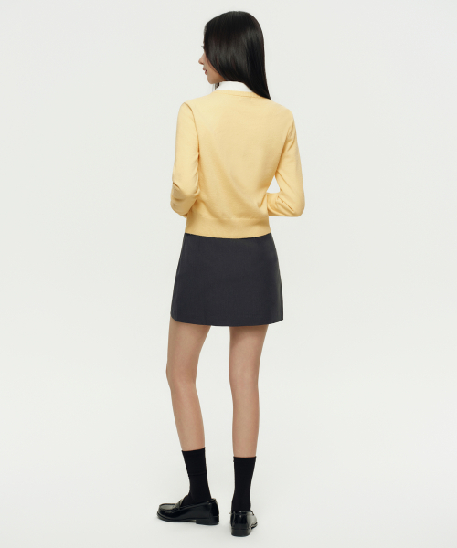 MUSINSA STANDARD WOMAN（ムシンサスタンダードウーマン）の「レディーススリットミニスコッツ[グレー]（スカート・レディース・その他・SMALL/MEDIUM/LARGE/X-SMALL）」の3枚目の写真