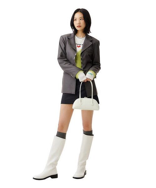 MUSINSA STANDARD WOMAN（ムシンサスタンダードウーマン）の「レディーススリットミニスコッツ[グレー]（スカート・レディース・その他・SMALL/MEDIUM/LARGE/X-SMALL）」の21枚目の写真