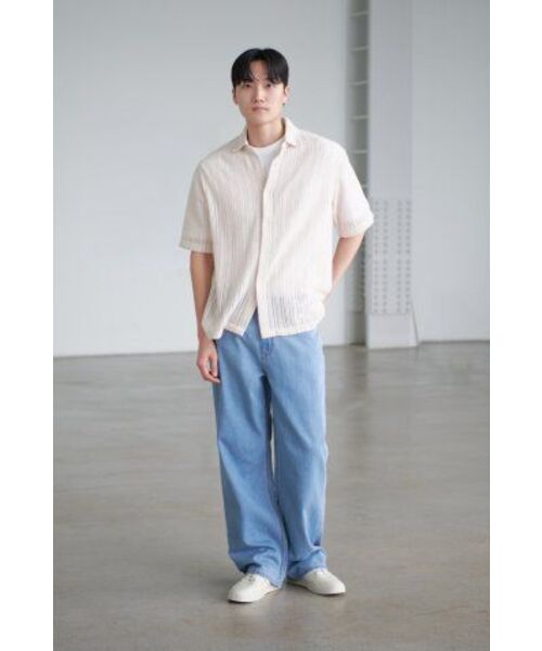 MUSINSA STANDARD（ムシンサスタンダード）の「リラックスドクロシェ半袖シャツ[アイボリー]（シャツ/ブラウス・メンズ・その他・MEDIUM/LARGE/X-LARGE/XX-LARGE/SMALL）」の2枚目の写真
