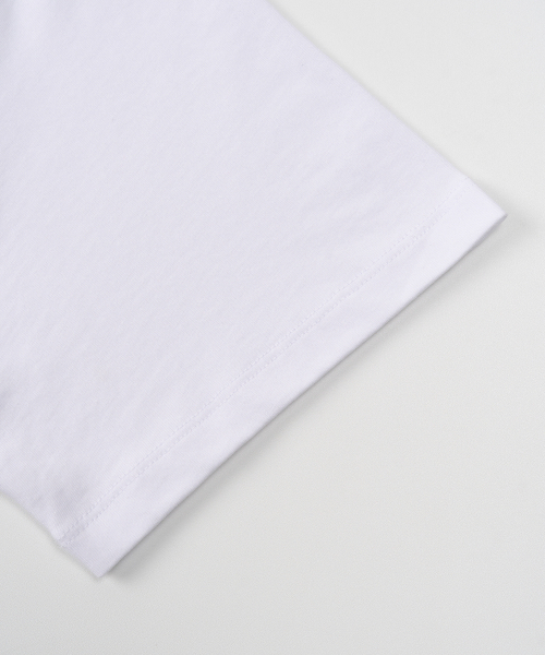 TOFFEE(トフィー)の「ベーシックハーフクロップTシャツ(ホワイト)(Tシャツ/カットソー・メンズ・その他・SMALL/MEDIUM/LARGE/X-LARGE)」の4枚目の写真