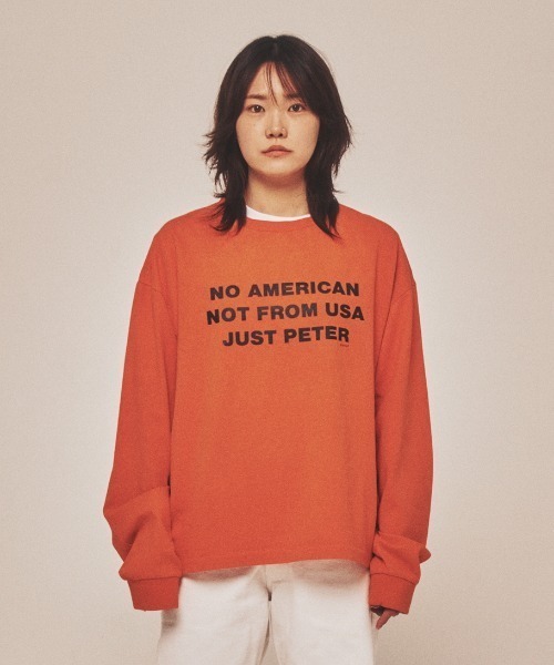 Teem Store（チームストア）の「JUST PETER T-SHIRTS / フロントプリントロンT（Tシャツ/カットソー・レディース・オレンジ・F）」の2枚目の写真