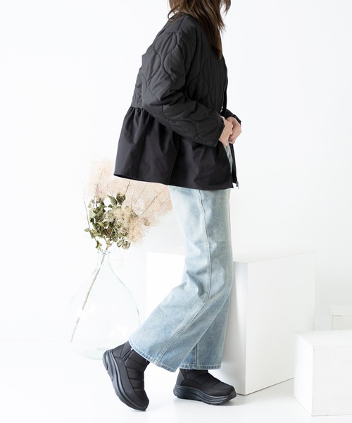 attagirl(アタガール)の「防寒キルティングブーツ(ブーツ・レディース・ブラック/グレー・23.0cm/23.5cm/24.0cm/24.5cm/25.0cm/25.5cm)」の9枚目の写真