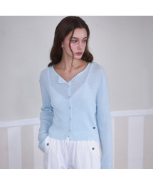 Linen Knit Cardigan [Sky Blue]