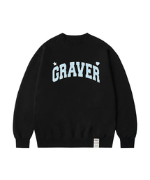 [ユニセックス]OF GRAVER アーチロゴ スウェット_ブラック