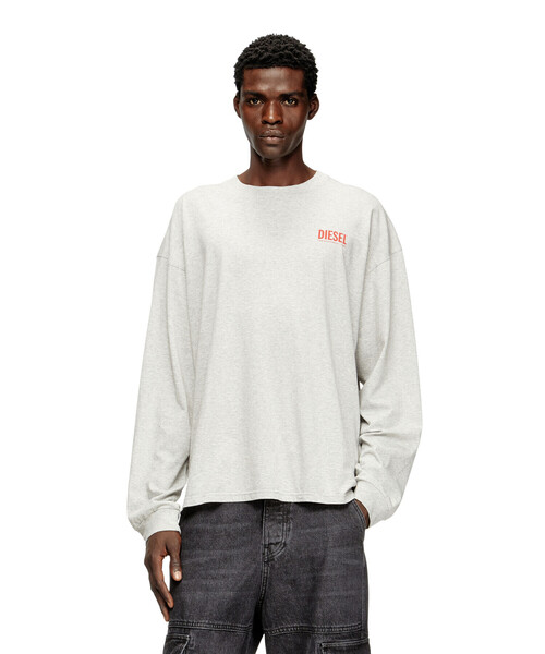 DIESEL（ディーゼル）の「メンズ 長袖Tシャツ T-BOXT-LS-BISK（Tシャツ/カットソー・メンズ・ホワイト系その他/ブラック/グレー・XXX-LARGE/MEDIUM/LARGE/SMALL/X-LARGE/X-SMALL/XX-LARGE）」の3枚目の写真