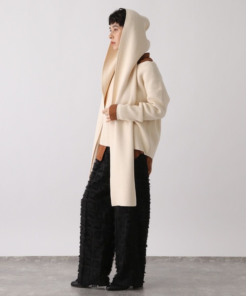 studio CLIP(スタディオクリップ)の「《ウタオ》スウェットライクフード(マフラー・レディース・グレー/ライトブルー/サンドグレー・FREE)」の5枚目の写真