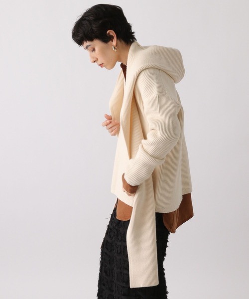 studio CLIP(スタディオクリップ)の「《ウタオ》スウェットライクフード(マフラー・レディース・グレー/ライトブルー/サンドグレー・FREE)」の8枚目の写真