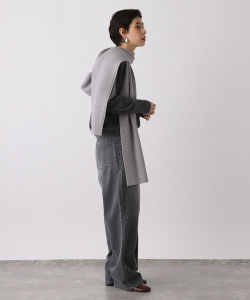 studio CLIP(スタディオクリップ)の「《ウタオ》スウェットライクフード(マフラー・レディース・グレー/ライトブルー/サンドグレー・FREE)」の11枚目の写真