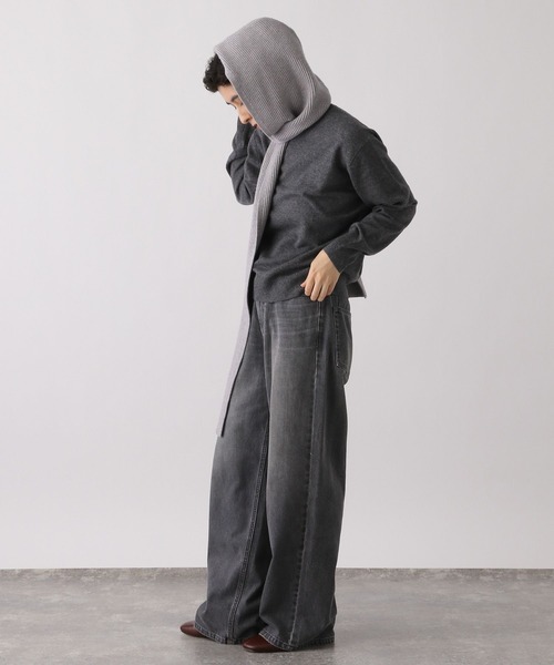 studio CLIP(スタディオクリップ)の「《ウタオ》スウェットライクフード(マフラー・レディース・グレー/ライトブルー/サンドグレー・FREE)」の13枚目の写真