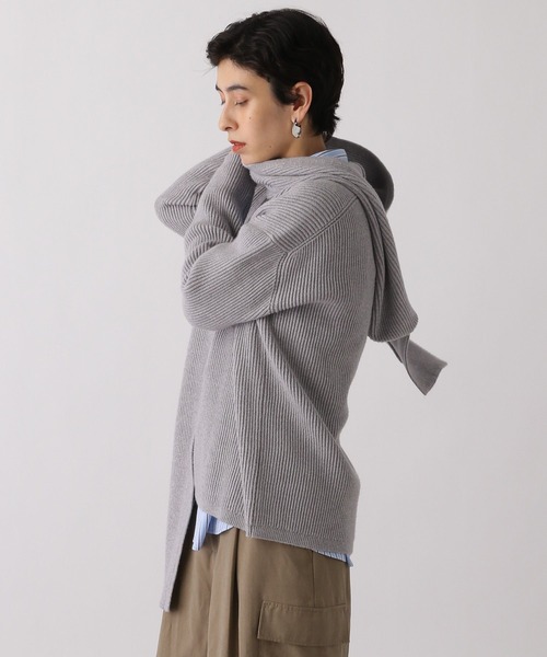 studio CLIP(スタディオクリップ)の「《ウタオ》スウェットライクフード(マフラー・レディース・グレー/ライトブルー/サンドグレー・FREE)」の17枚目の写真