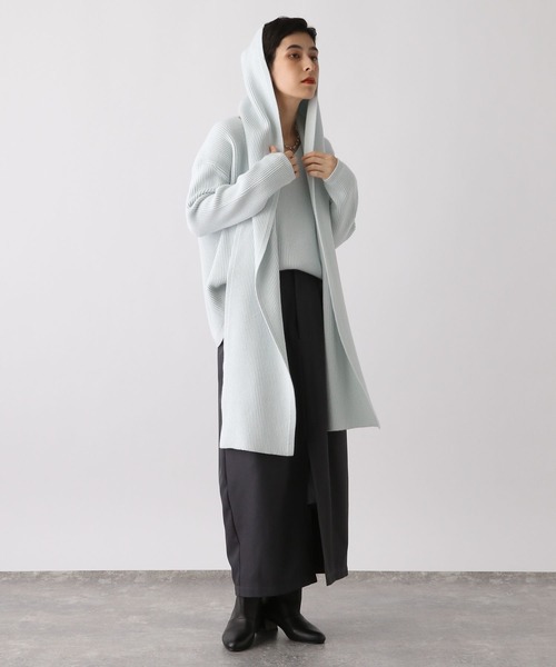 studio CLIP(スタディオクリップ)の「《ウタオ》スウェットライクフード(マフラー・レディース・グレー/ライトブルー/サンドグレー・FREE)」の20枚目の写真