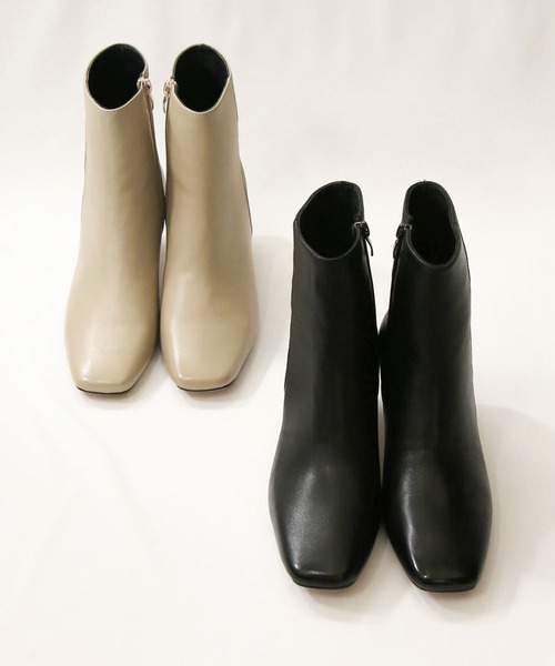 Gready Brilliant(グレディブリリアン)の「シープレザーショートブーツ(ブーツ・レディース・ブラック/グレイッシュベージュ・37/38/39/36)」の10枚目の写真
