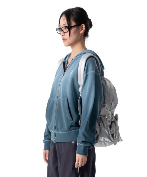 IUGAMAKARAS(イウガマカラス)の「Pigment Dyed Zip-Up Hoodie (Blue Green)(パーカー・レディース・その他・1/2)」の7枚目の写真