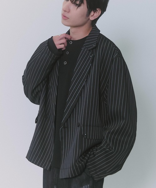 セール】Studded short double-breasted jacket / スタッズ ショート