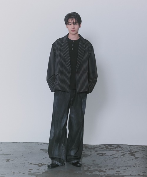 セール】Studded short double-breasted jacket / スタッズ ショート