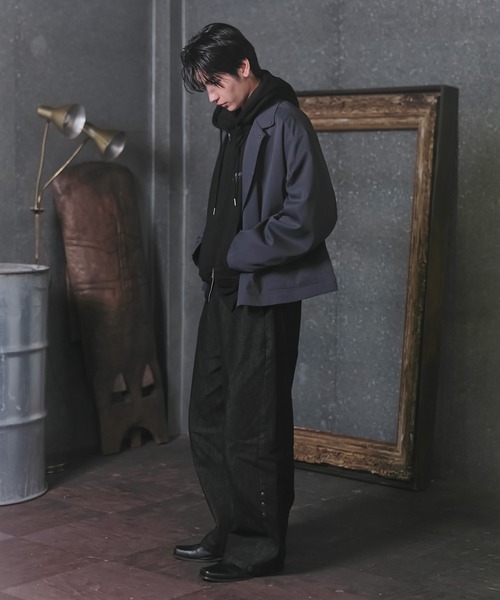 セール】Studded short double-breasted jacket / スタッズ ショート