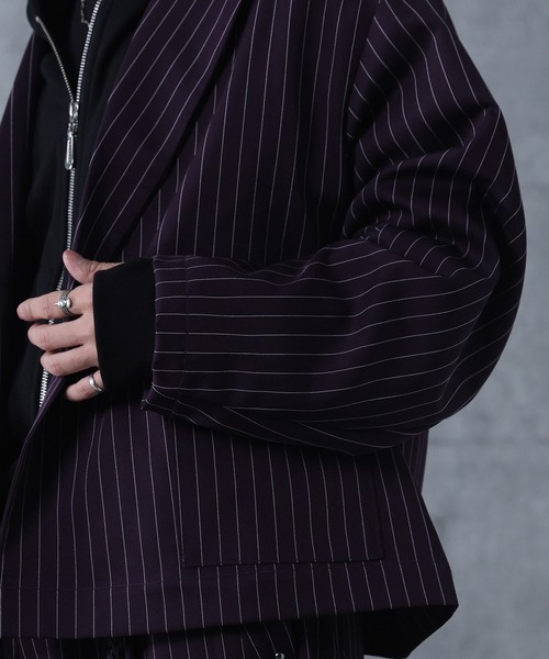 Confirm(コンファーム)の「Studded short double-breasted jacket / スタッズ ショート ダブルジャケット メンズ レディース ユニセックス(テーラードジャケット・メンズ・ブラック/ブラック系その他/パープル系その他/ブルー系その他/チャコールグレー/グレー系その他・S/M/L)」の22枚目の写真