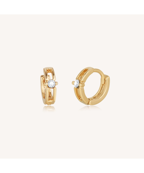 DIEUAMOUR(ディユーアモール)の「デイリングワンタッチピアス(ピアス(両耳用)・レディース・イエローゴールド/ホワイトゴールド・FREE)」の4枚目の写真