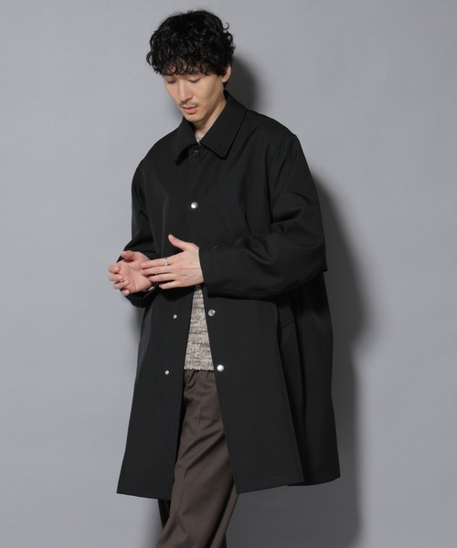 【タグ付き未使用】ナノユニバース ステンカラーコート Super100'S M セール】メタルギアボンディングFUSIONSYSTEMステンコート（ステン