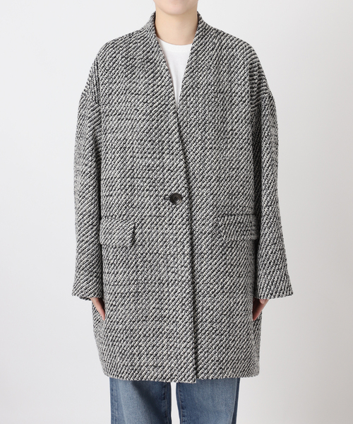 L'ESSAGE GIOLICA コクーンコート　38 イタリア セール】《追加》SUPER140S/GIOLICA コクーンコート（ノーカラーコート