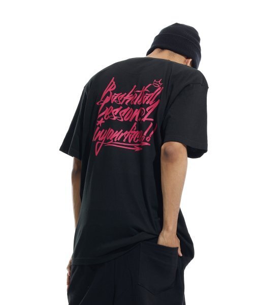 CREAM SODA LAB(クリームソーダラボ)の「バスケットボールレッスン.1 半袖Tシャツ ブラック ピンク(Tシャツ/カットソー・レディース・その他・LARGE/MEDIUM/X-LARGE/XX-LARGE)」の5枚目の写真