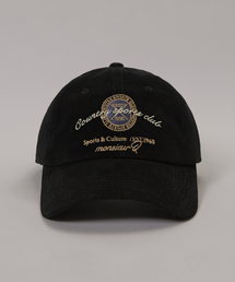 QS（キュース）の「S&C Corduroy Ball Cap (Black)（キャップ）」