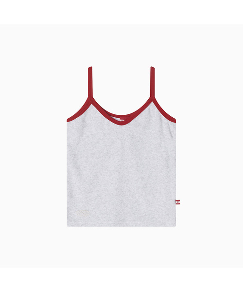 MENASOO(ミナス)の「Terry Color Binding Sleeveless_White Melange(Tシャツ/カットソー・レディース・ミックスグレー・1/2)」の1枚目の写真