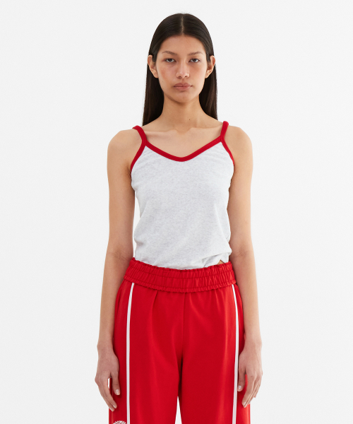 MENASOO(ミナス)の「Terry Color Binding Sleeveless_White Melange(Tシャツ/カットソー・レディース・ミックスグレー・1/2)」の2枚目の写真