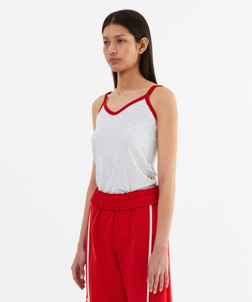 MENASOO(ミナス)の「Terry Color Binding Sleeveless_White Melange(Tシャツ/カットソー・レディース・ミックスグレー・1/2)」の3枚目の写真