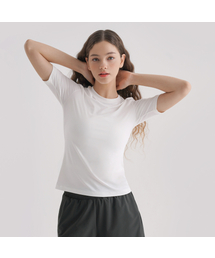SWT25050-02 リアルフレッシュ 5部袖Tシャツ ホワイト