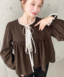 ペプラム」に該当するトップス（ドット柄）ファッション通販 - ZOZOTOWN