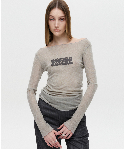DNSR WOMEN(ディーエヌエスアールウーマン)の「RYR ロングスリーブ グレー(Tシャツ/カットソー・レディース・その他・OS)」の1枚目の写真